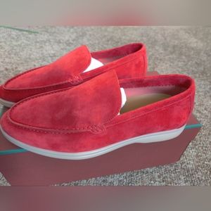 New Orange suede Loro Piana summer walk size 43 (size 12)